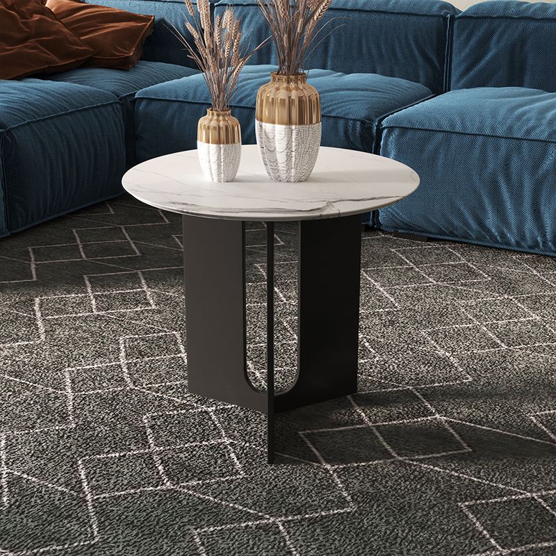 Contemporary Side End Table Metal Pedestal Base Side Table for Home Clearhalo 'Coffee & Accent Tables' 'End & Side Tables' 'end_side_table' 'end_side_tables' 'furn' 'furn_end_side_tables' 'Furniture' 'furniture_end_side_table' 'Living Room Furniture' 1200x1200_28f48c9e-ec75-4c2c-8398-ee278a885c74
