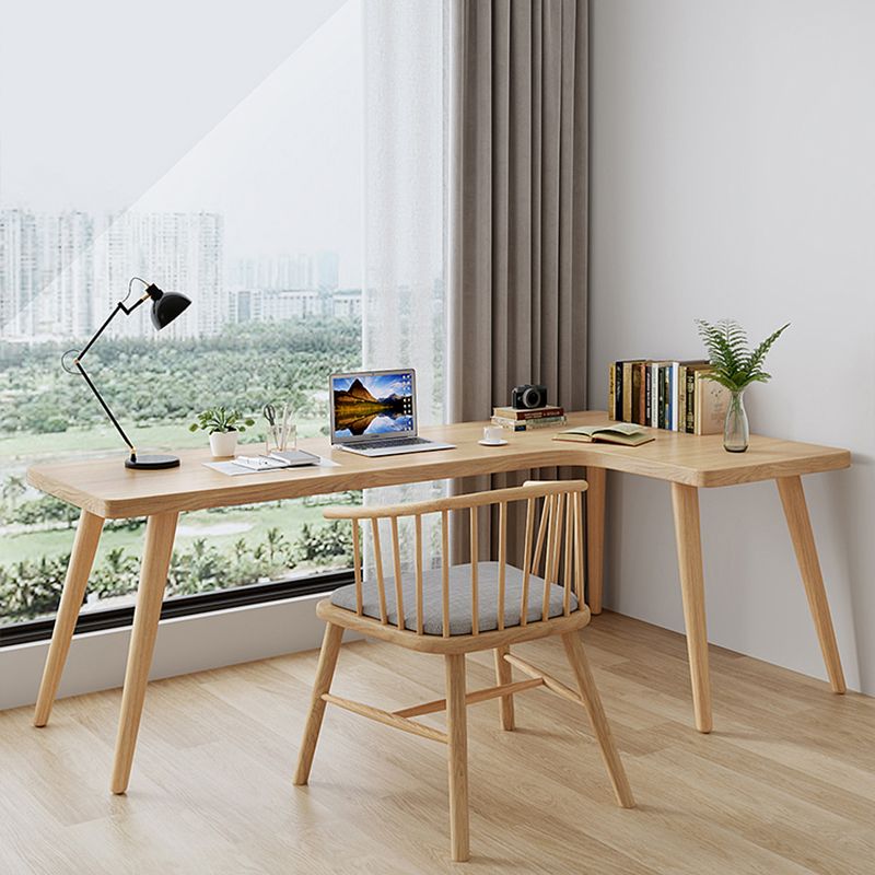 Scrivania di scrittura in legno massiccio 29,53 "scrivania naturale alta con base di Parsons