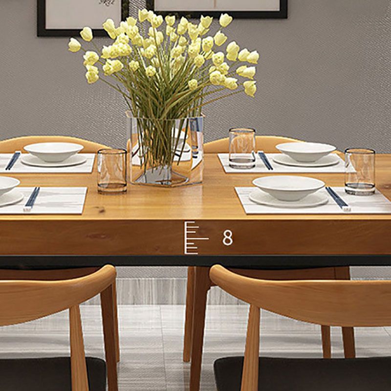 Industrial Rectangle Solid Wood Table Standard Height Dining Table with 4 Legs Clearhalo 'Dining Tables & Seating' 'Dining Tables' 'dining_table' 'Furniture' 'furniture_dining_table' 'Kitchen & Dining Furniture' 'kitchen' 'kitchen_dining_table' 1200x1200_28f7021e-8c4a-40a8-860f-4822d3656ce8