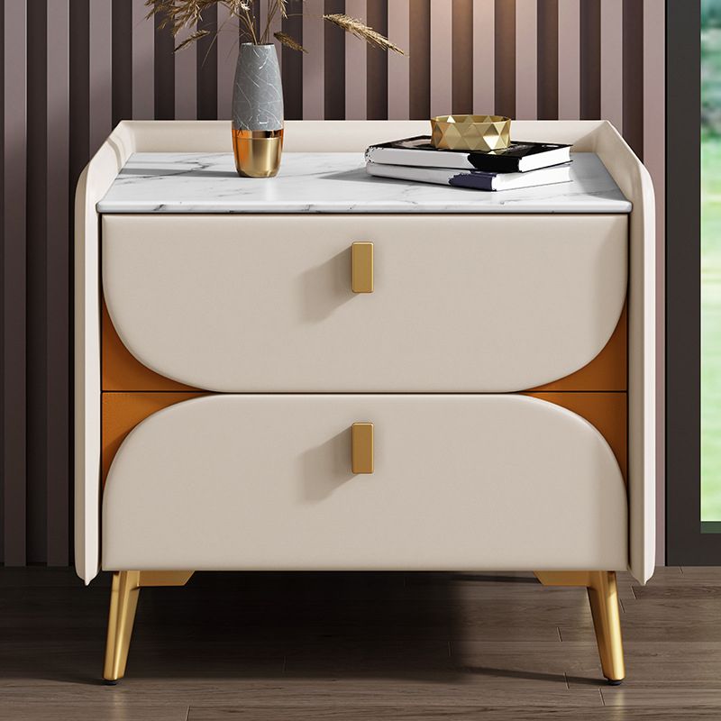 2 Drawer Contemporary Bed Nightstand Night Table ,19.7" Tall Clearhalo 'Bedroom Furniture' 'furn' 'furn_night_stand' 'Furniture' 'night_stand' 'Nightstands' 1200x1200_28f7058a-7a4e-4e34-bf07-a72b010da03b
