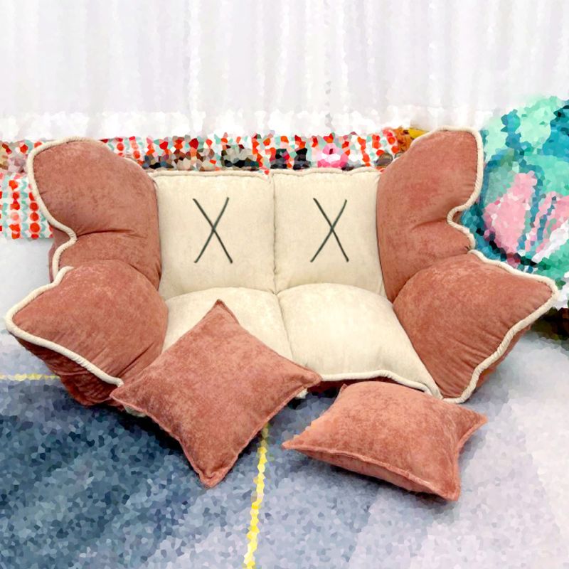 Contemporary Fabric Convertible Sleeper Sofa 19.69"High Biscuit Back Armless Sofa Clearhalo 'furn' 'furn_sofas' 'Furniture' 'furniture_sofas' 'kitchen' 'kitchen_sofas' 'Living Room Furniture' 'Sofa' 'sofas' 1200x1200_28f78c97-7c05-4699-8afc-70917e7fd8e5