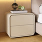 Mesa de 2 cajones de estilo contemporáneo Marco de madera maciza de cuero Nightsand