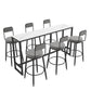 Modern 1/2/7 Pieces Bar Table Set Rectangle Stone Counter Table with Stools for Balcony Clearhalo 'Bar Furniture' 'furn' 'furn_home_bar_bar_sets' 'Furniture' 'Home Bars & Bar Sets' 'home_bar_bar_sets' 'Kitchen & Dining Furniture' 1200x1200_28f96718-0d11-47be-9090-790c0186f115