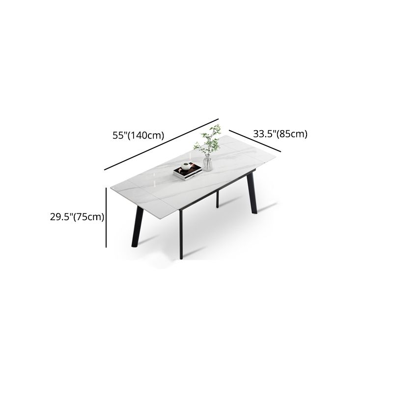 Designer Style Sintered Stone Dining Set 1/2/5/7 Pieces Rectangle Dining Furniture Clearhalo 'Dining Room Sets' 'Dining Tables & Seating' 'dining_room_set' 'furn' 'furn_dining_room_set' 'Furniture' 'furniture_dining_room_set' 'Kitchen & Dining Furniture' 1200x1200_28fa90d2-3d60-43dc-8f4b-f287a87de7ec