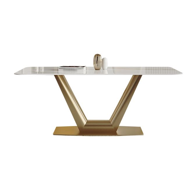 Traditional Luxury Rectangle Dining Site Table Stainless Steel Dinette Table Clearhalo ' dining_table' 'Dining Tables & Seating' 'Dining Tables' 'furn' 'furn_dining_table' 'Furniture' 'furniture_dining_table' 'Kitchen & Dining Furniture' 'kitchen&dining_furn' 'kitchen' 'kitchen_dining_table' 1200x1200_28fb18bb-a286-4edc-800a-49ee1869fe7a