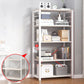 Contemporary Metal and Wooden Book Shelf Open Back Bookshelf for Home Office