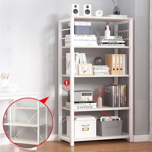 Contemporary Metal and Wooden Book Shelf Open Back Bookshelf for Home Office
