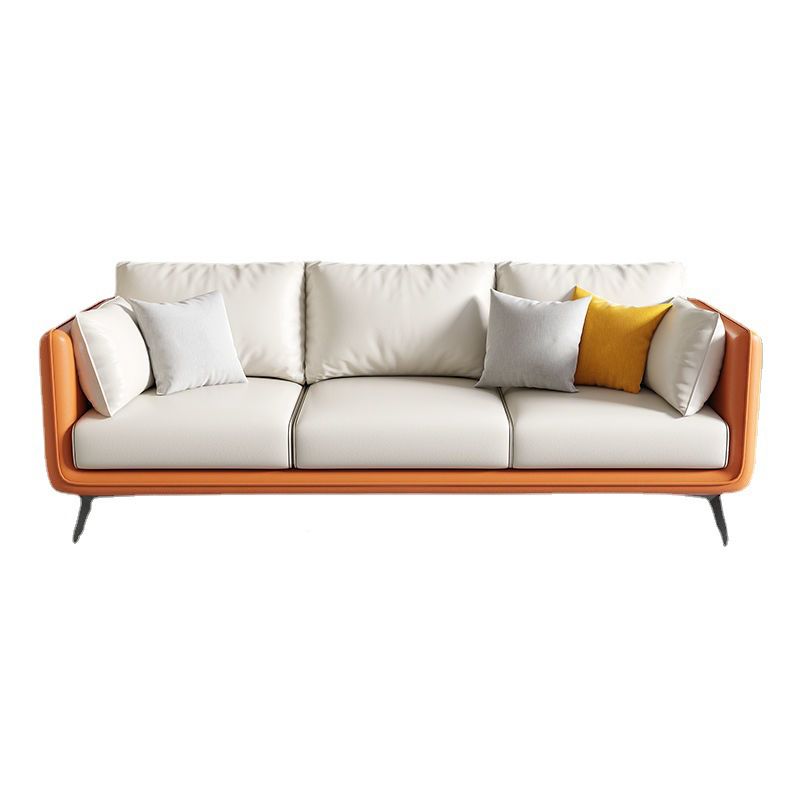 Contemporary Pillow Top Arm Reclining Sofa with Sewn Pillow Back Clearhalo 'furn' 'furn_sofas' 'Furniture' 'furniture_sofas' 'kitchen' 'kitchen_sofas' 'Living Room Furniture' 'Sofa' 'sofas' 1200x1200_28fe9bda-0ae9-4773-83cd-2054053913ea