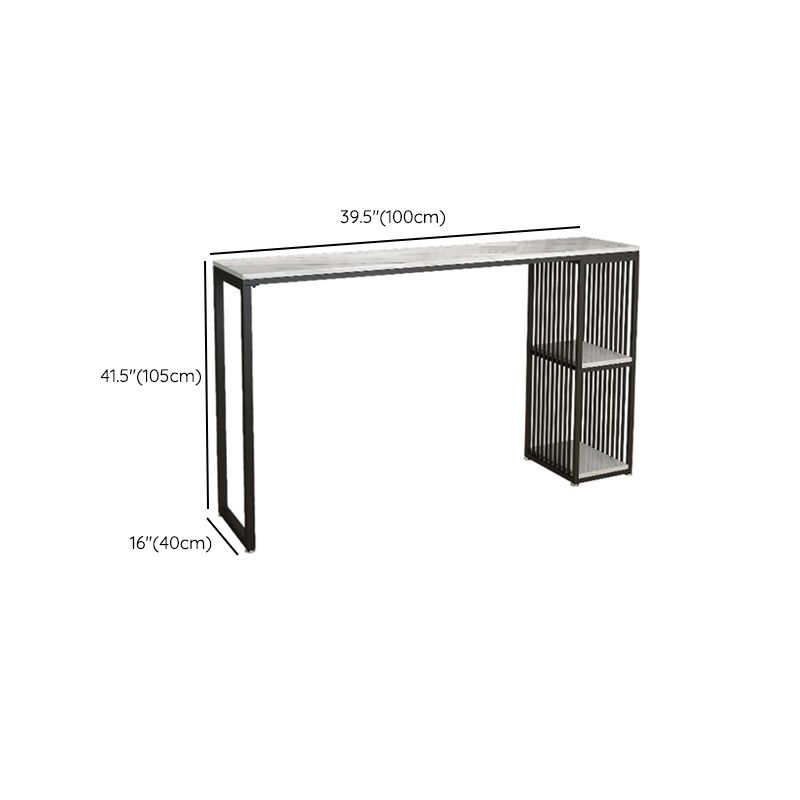 Modern Style Bar Table 1/3 Pieces Rectangle Faux Marble Counter Set Clearhalo 'Bar Furniture' 'furn' 'furn_home_bar_bar_sets' 'Furniture' 'Home Bars & Bar Sets' 'home_bar_bar_sets' 'Kitchen & Dining Furniture' 1200x1200_28ffd3e9-0533-4d4e-b292-a023ccde570c