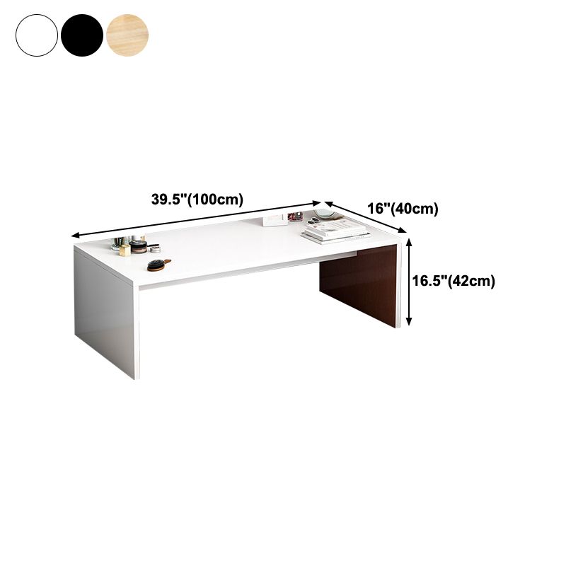Zeitgenössischer Stil Engineered Wood Schreibtisch Rechteck Schlittenbasisschreibtisch für Home Office