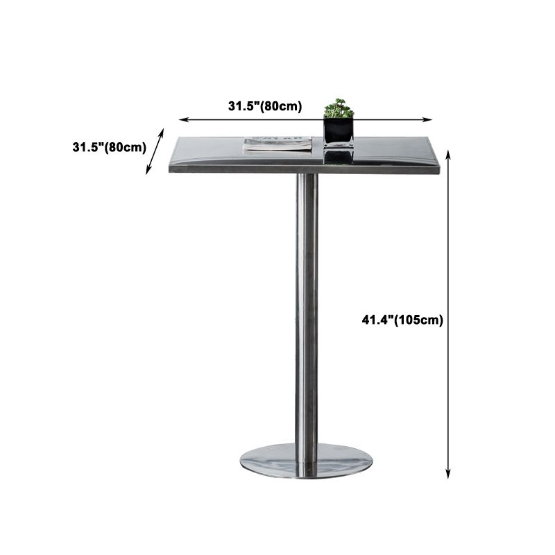 1/2/3/5 Pièces Ensemble de bar industriel tabouret et ensemble de tableaux en acier inoxydable