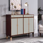 Modern Style Buffet Table Solid Wood Side Board with Cabinets and Drawers Clearhalo 'buffet_sideboard' 'Buffets & Sideboards' 'furn' 'furn_buffet_sideboard' 'Furniture' 'Kitchen & Dining Furniture' 1200x1200_290292bb-0fc9-4ef8-8892-0bf6e5d8c577