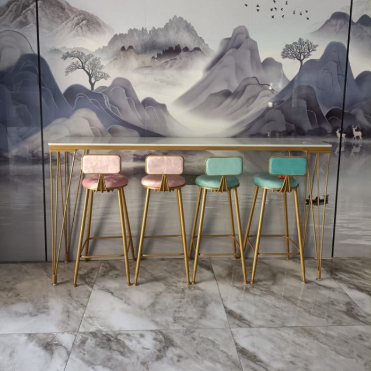 Nordic Bar Table 42-inch Height Metal Base Bistro Table for Kitchen Clearhalo 'Bar Furniture' 'Bar Tables' 'bar_tables' 'furn' 'furn_bar_tables' 'Furniture' 'furniture_bar_tables' 'Kitchen & Dining Furniture' 1200x1200_2903484c-8d36-4747-b707-6d4659135f03