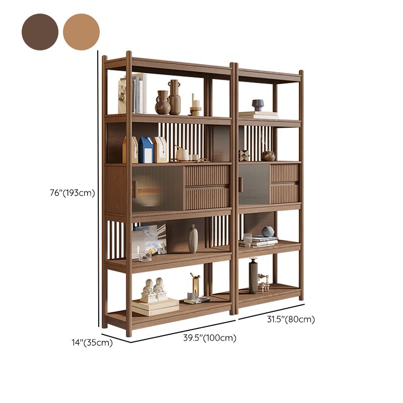 Rectangular Wood Cabinet, Mid-Century Modern Glass Paned Door Storage Cabinet Clearhalo 'Cabinets & Chests' 'cabinets_chests' 'furn' 'furn_cabinets_chests' 'Furniture' 'Living Room Furniture' 1200x1200_2903833c-c51c-476e-85cd-a26494f9370d