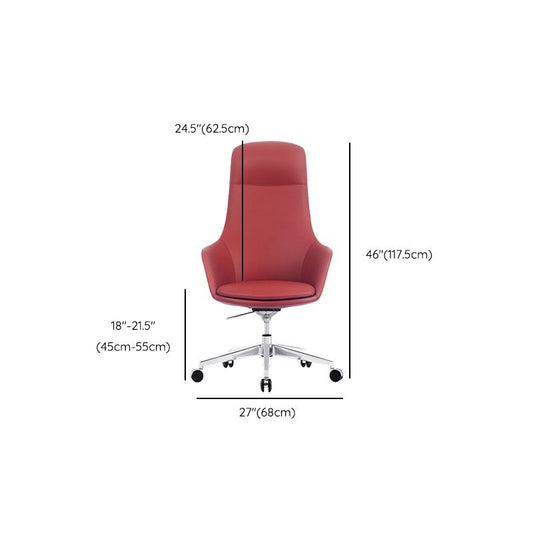 Modern Swivel Chair Desk Chair Faux Leather Executive Managers Chair Clearhalo 'furn' 'furn_office_chair' 'Furniture' 'Office Chairs' 'Office Furniture' 'office_chair' 1200x1200_29052207-40fc-4d18-aff9-196b06945ee4