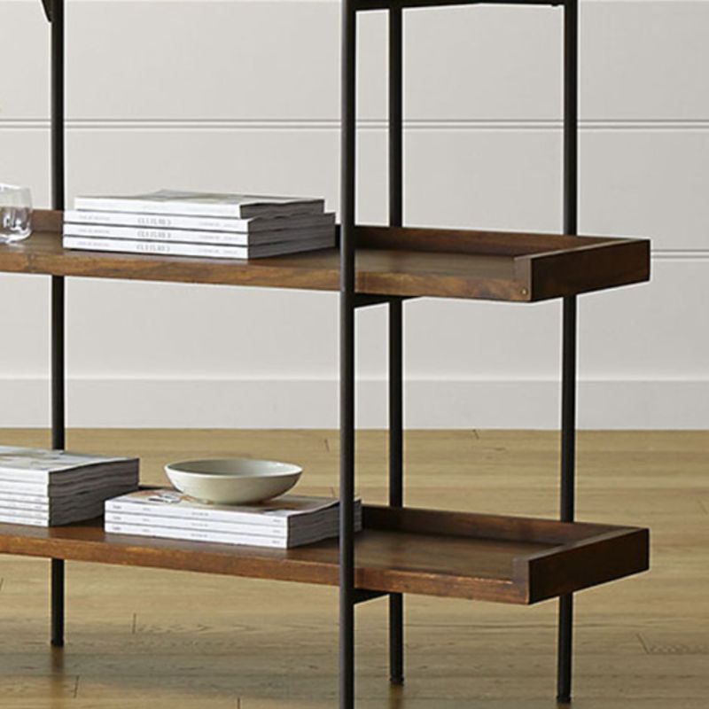 Wooden Standard Bookcase Industrial Open Back Bookshelf with Shelves Clearhalo 'Bookcases' 'furn' 'furn_bookcases' 'Furniture' 'Office Furniture' 1200x1200_29053ea9-d584-4779-acf2-84fa13ad13e3