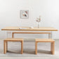 Table à manger rectangulaire en acrylique, Table moderne en bois de pin pour la cuisine