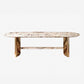Traditional Luxury Dining Table Marble Oval Dining Table for Home