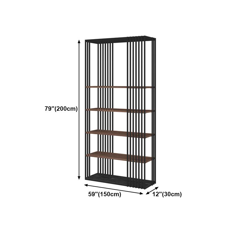 4-Shelf Metal Standard Bookcase Industrial Bookcase for Home Office Clearhalo 'Bookcases' 'furn' 'furn_bookcases' 'Furniture' 'furniture_bookcases' 'kitchen' 'kitchen_bookcases' 'Living Room Furniture' 'Office Furniture' 1200x1200_2909138b-20b4-4089-b082-9139808aeb99