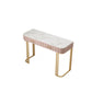 Glam 29.5" High Marble Vanity Dressing Table in Pink with Drawers