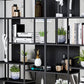 Contemporary Metal Bookshelf Etagere Open Shelf Bookcase with Shelves