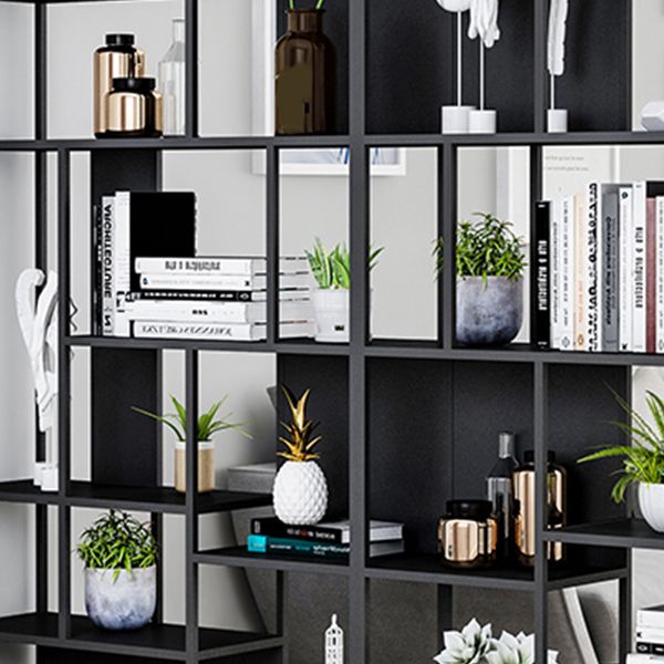 Contemporary Metal Bookshelf Etagere Open Shelf Bookcase with Shelves