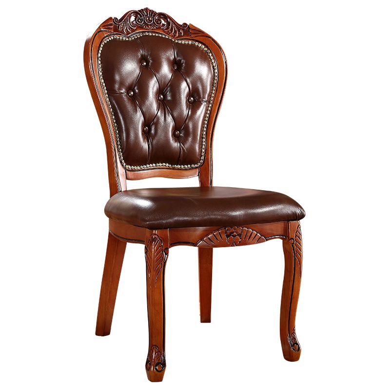Wood Victorian Style Dining Chair Open Back Dining Side Chair for Home Clearhalo ' kitchen&dining_furn' 'Dining Chairs' 'Dining Tables & Seating' 'dining_chair' 'furn' 'furn_dining_chair' 'Furniture' 'furniture_dining_chair' 'Kitchen & Dining Furniture' 'kitchen' 1200x1200_290ef50a-e459-47cc-8ed9-2f4205dc978d