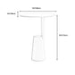 Lacquer Concrete Modernistic Table Round Side End Table for Living Room