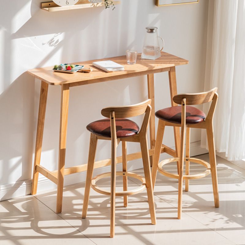 Modern Scandinavian 27.95 Bar Stool Round Seat Indoor Stool with Wood base Clearhalo 'Bar Furniture' 'Bar Stools' 'bar_stools' 'furn' 'furn_bar_stools' 'furniture_bar_stools' 'Kitchen & Dining Furniture' 'kitchen&dining_furn' 'kitchen' 'kitchen_furn' Furniture' 1200x1200_290f8033-64d9-417e-a686-9fc5ee284b81