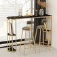 Glam Style Bar Table Set 1/3/5 Pieces Stone Fixed Counter Height Set for Indoor Clearhalo 'Bar Furniture' 'furn' 'furn_home_bar_bar_sets' 'Furniture' 'Home Bars & Bar Sets' 'home_bar_bar_sets' 'Kitchen & Dining Furniture' 1200x1200_29136fca-ad19-4e9f-ba9d-1f27b63b7319