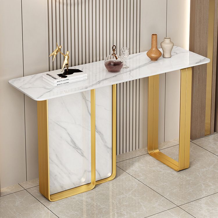 11 Inch Wide Glam Accent Table Stone Rectangle Console Accent Table Clearhalo 'Console Tables' 'console_tables' 'Entry & Mudroom Furniture' 'furn' 'furn_console_tables' 'Furniture' 1200x1200_29139755-abb8-49cc-b0e4-a2cc864c7e19