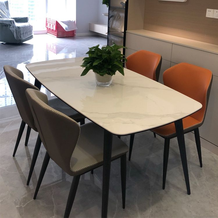 Modern Rectangular Dining Table Stone Top Tabletop for Dining Room Clearhalo 'Dining Tables & Seating' 'Dining Tables' 'dining_table' 'furn' 'furn_dining_table' 'Furniture' 'Kitchen & Dining Furniture' 1200x1200_2913d76b-127e-4261-9af3-d60aaec158b5