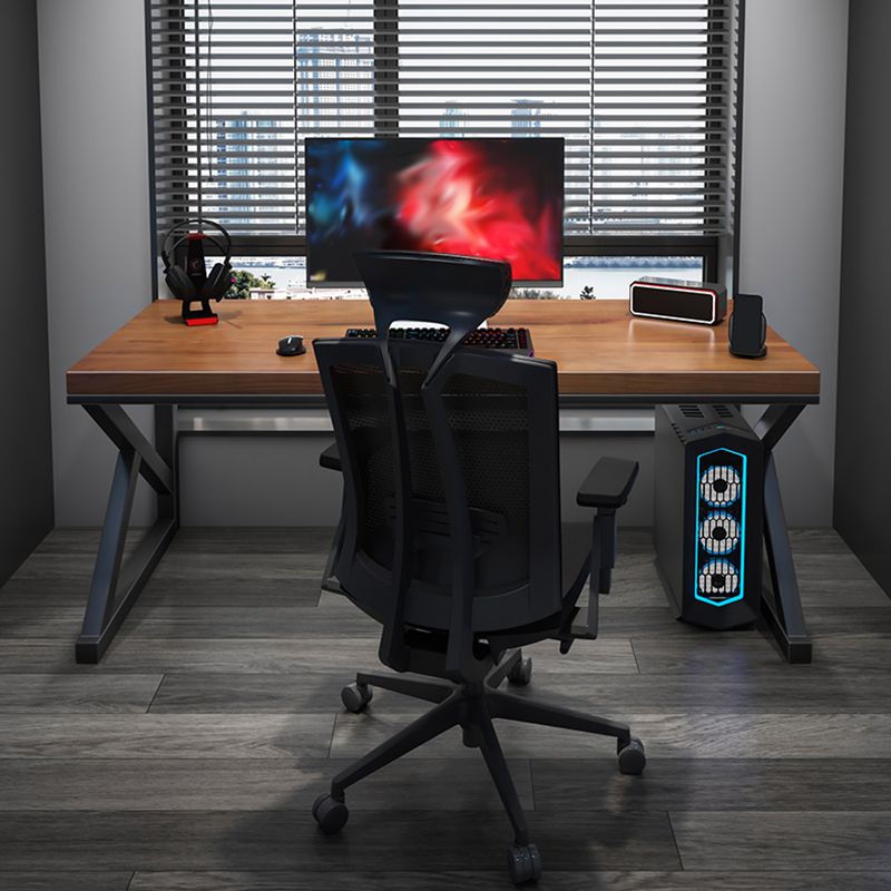 Massief hout rechthoekig gaming bureau 29,53-inch lang schrijfbureau