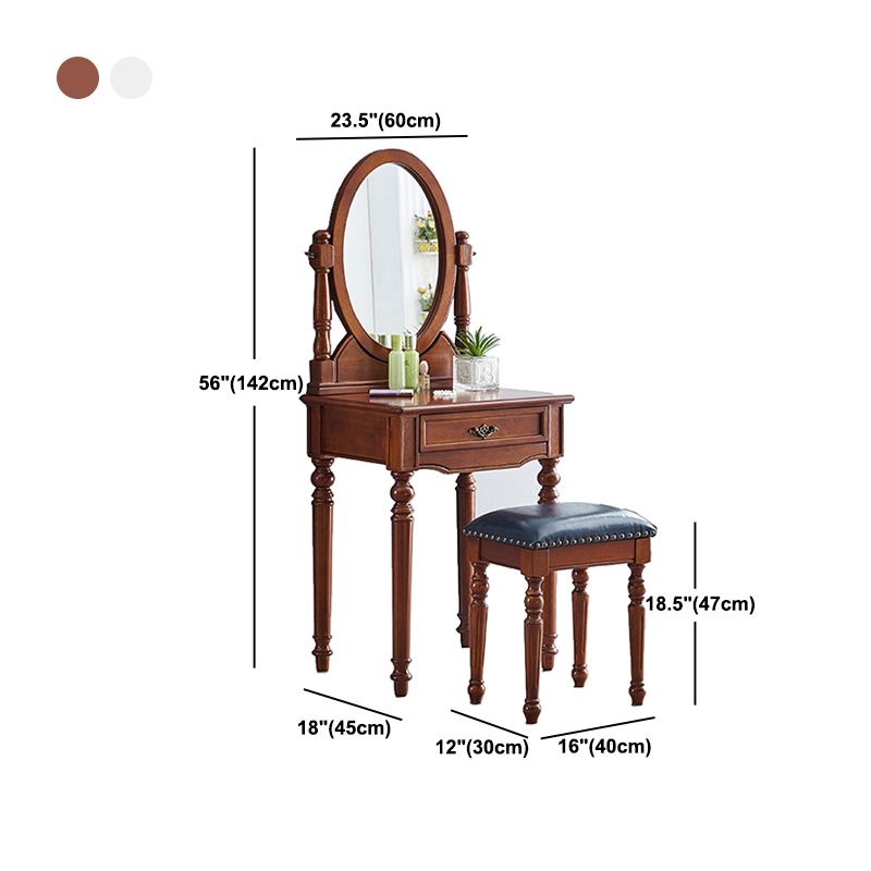 Tavolo da toeletta da toeletta per vanità in legno tradizionale set da trucco da vanità