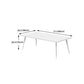 Contemporary Manufactured Wood Office Desk Rectangular Desk with Metal Legs