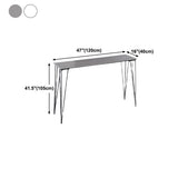 Industrial Black Iron Bar Table Faux Marble Rectangle Top 41.3"H Bistro Table with 4 Legs Clearhalo 'Bar Furniture' 'Bar Tables' 'bar_tables' 'furn' 'furn_bar_tables' 'Furniture' 'furniture_bar_tables' 'Kitchen & Dining Furniture' 1200x1200_291b29bf-b200-4e3b-a826-6fcfcde3679b