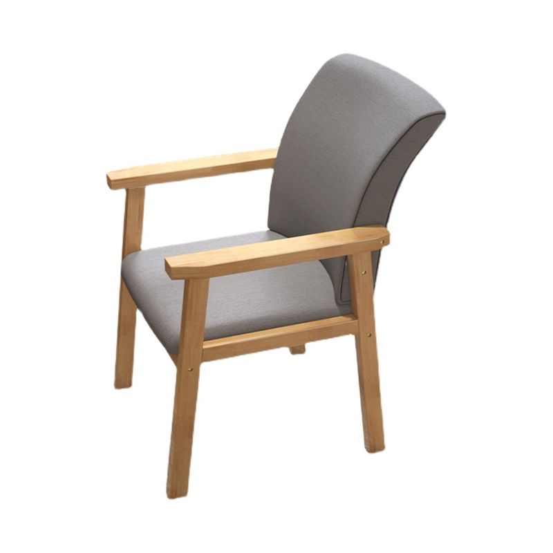 Indoor Contemporary Arm Chair Solid Back Upholstered Wood Single Dining Room Chair Clearhalo ' kitchen&dining_furn' 'Dining Chairs' 'Dining Tables & Seating' 'dining_chair' 'furn' 'furn_dining_chair' 'Furniture' 'furniture_dining_chair' 'Kitchen & Dining Furniture' 'kitchen' 1200x1200_291bbf77-79af-4700-8abe-17b03329ecf3