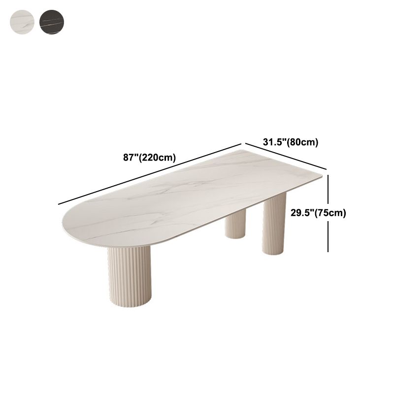 Contemporary Style Dining Table 3 Legs for Dining Room Kitchen Home Furniture