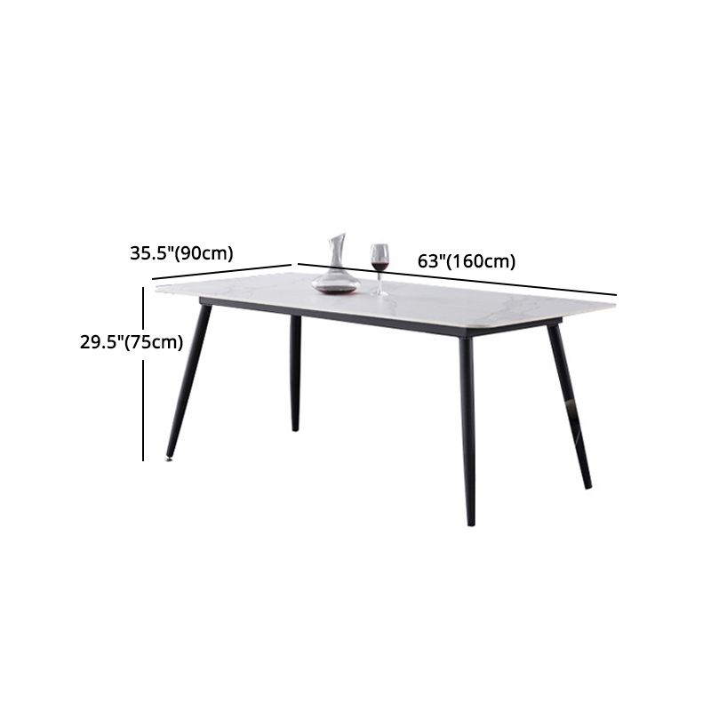Modern Metal Dining Set 1/2/5/6/7 Pieces Rectangle Dining Table Set Clearhalo 'Dining Room Sets' 'Dining Tables & Seating' 'dining_room_set' 'furn' 'furn_dining_room_set' 'Furniture' 'furniture_dining_room_set' 'Kitchen & Dining Furniture' 1200x1200_291c24bb-6d44-49c1-a53e-7fa0ae6da147