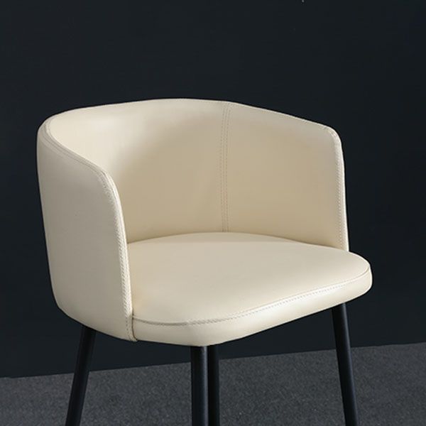 Sgabelli da bar in pelle da bar moderni per sala da pranzo con gambe metalliche