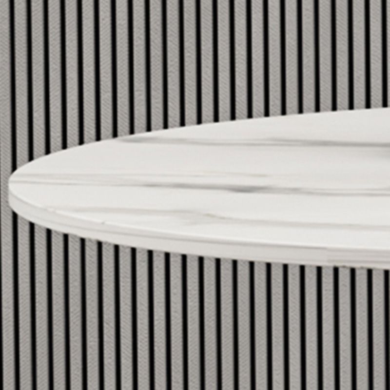 Glam 1/2/3/4/5 Pieces Dinette Set with White Sintered Stone Top Round Dining Table Set Clearhalo 'Dining Room Sets' 'Dining Tables & Seating' 'dining_room_set' 'furn' 'furn_dining_room_set' 'Furniture' 'furniture_dining_room_set' 'Kitchen & Dining Furniture' 1200x1200_291d4948-e715-4535-b804-9899a122fd2c