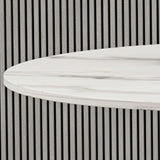 Glam 1/2/3/4/5 Pieces Dinette Set with White Sintered Stone Top Round Dining Table Set Clearhalo 'Dining Room Sets' 'Dining Tables & Seating' 'dining_room_set' 'furn' 'furn_dining_room_set' 'Furniture' 'furniture_dining_room_set' 'Kitchen & Dining Furniture' 1200x1200_291d4948-e715-4535-b804-9899a122fd2c