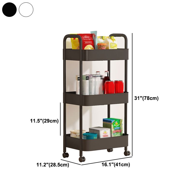Metal Frame Open Etagere Bookshelf Contemporary Vertical Bookcase with Caster Wheels Clearhalo 'Bookcases' 'furn' 'furn_bookcases' 'Furniture' 'Office Furniture' 1200x1200_291df8c7-b0a0-4816-8fac-72688626c452