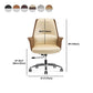 Modern Style Task Chair Leather Office Chair with Fixed Arms Clearhalo 'furn' 'furn_office_chair' 'Furniture' 'Office Chairs' 'Office Furniture' 'office_chair' 1200x1200_291efeec-21b8-47c2-acf8-64c3d88cc07b