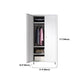 White Steel Wardrobe Cabinet with Adjustable Shelves Modern Wardrobe Closet Clearhalo 'Armoires & Wardrobes' 'armoires_wardrobes' 'Bedroom Furniture' 'furn' 'furn_armoires_wardrobes' 'Furniture' 1200x1200_2920dc46-e361-4454-ac08-438b4c94788f
