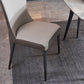 Contemporary Style Armless Chair Leather Parsons Chair with Wooden Base for Dining Room