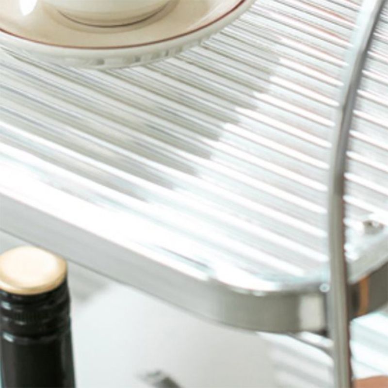 30.71" High Modern Prep Table Rolling Metal Prep Table for Dining Room