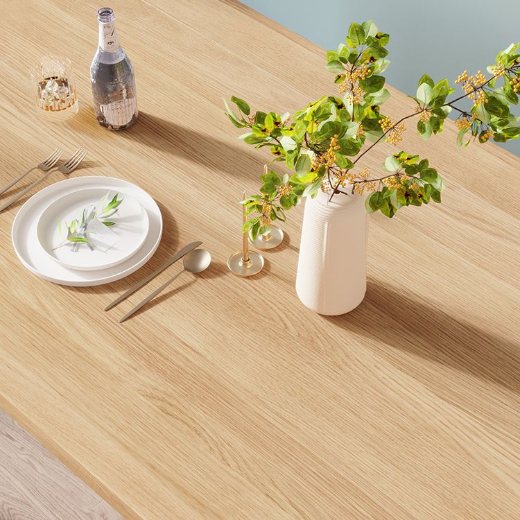 Contemporary Khaki Standard Dining Table Solid Wood Rectangle Dining Table with Double Pedestal Base Clearhalo ' dining_table' 'Dining Tables & Seating' 'Dining Tables' 'furn' 'furn_dining_table' 'Furniture' 'furniture_dining_table' 'Kitchen & Dining Furniture' 'kitchen&dining_furn' 'kitchen' 'kitchen_dining_table' 1200x1200_29236996-3dbe-45d2-b83c-880740075cda