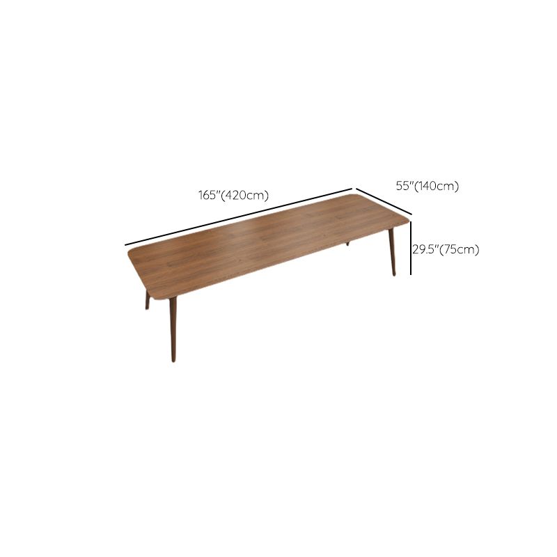 Bureau de bureau en bois moderne Desk de forme de forme rectangulaire avec 4 jambes