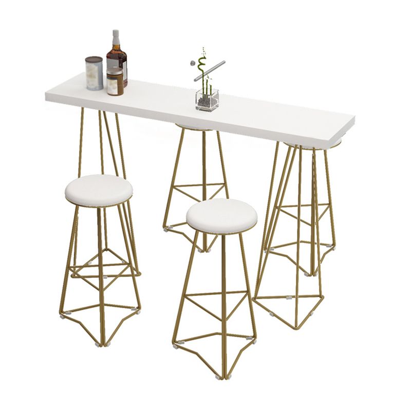 Traditionele luxe bartafelset 1/3/5-delige toonbankset met metalen voet